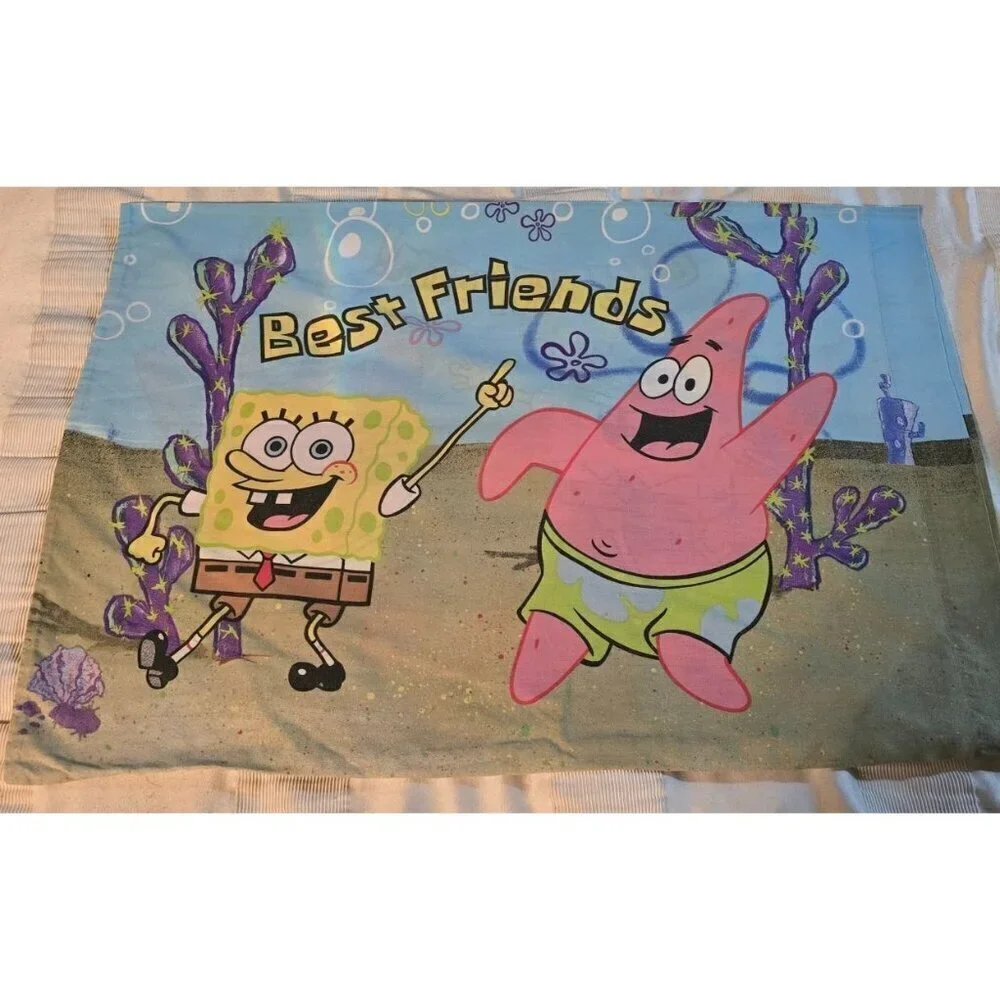 Vintage 2000 Spongebob Squarepants Patrick Best Friends Pillowcase